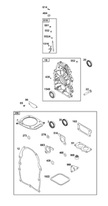 Crankcase Cover/Sump Group Diagram and Parts List for 386447-3202-B5 200000 - 399999 Briggs and Stratton Engine
